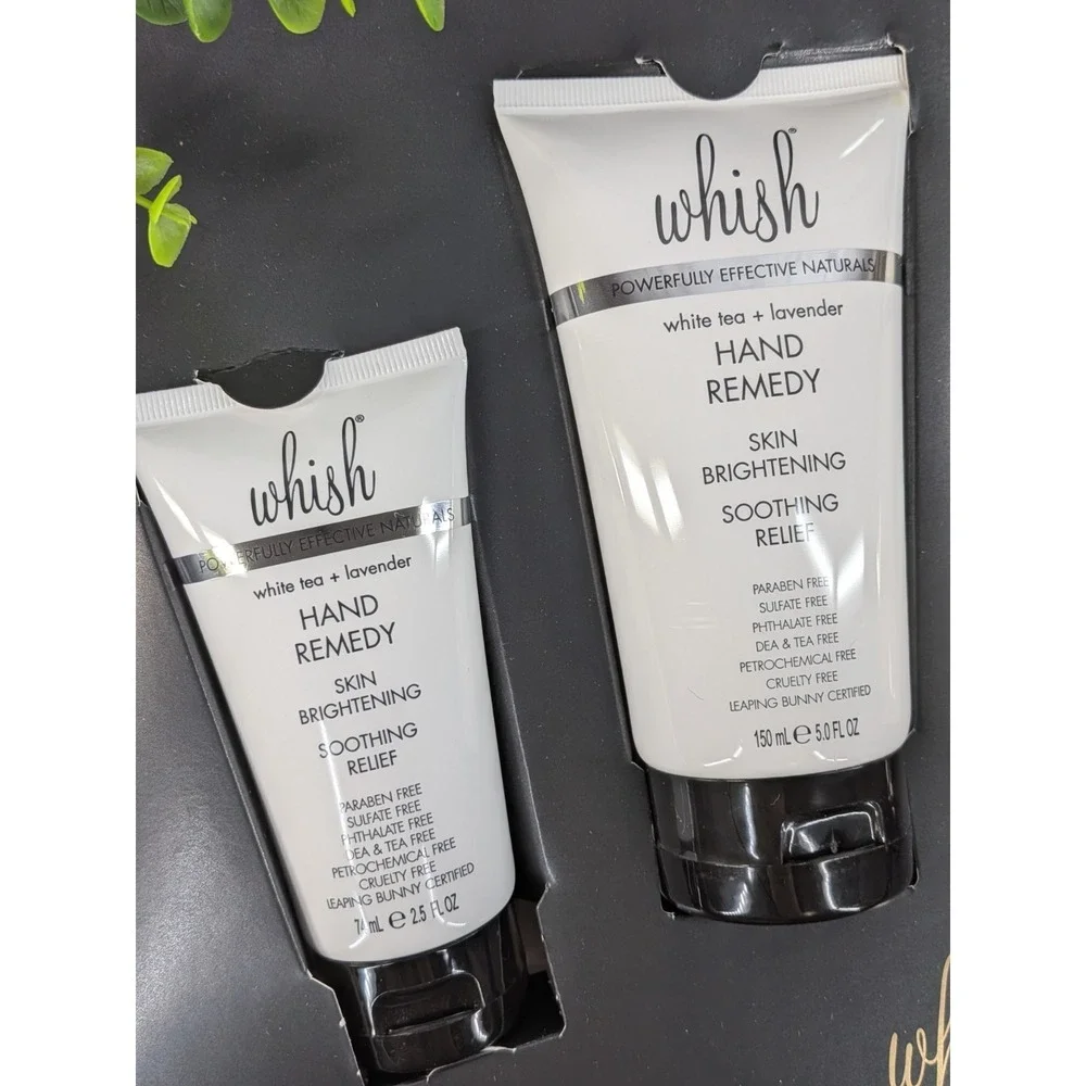 NEW IN BOX LOT 4😍Whish Hand Remedy & Foot Mask WHITE TEA‎ + LAVENDER Gift Set